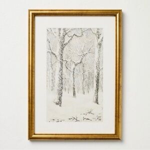 Hearth & Hand by Magnolia 10x14 snowy trees framed art